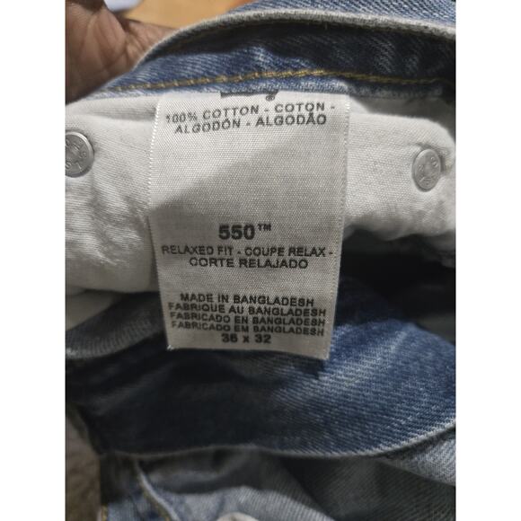 Levis 550 Mens Relaxed Fit Tapered Leg Light Jeans 100% Cotton, Size 36x32 - Picture 6 of 8